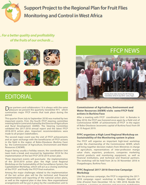 Newsletter N°5 of Fruit flies